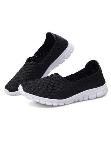Espadrile elastice negre – Ușoare și comode, mărimi 35-41 model Andra