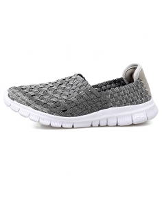 Espadrile elastice gri – Ușoare și comode, mărimi 35-41 model Anca 2