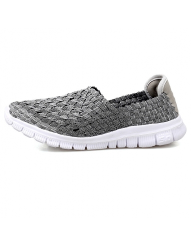 Espadrile elastice gri – Ușoare și comode, mărimi 35-41 model Anca