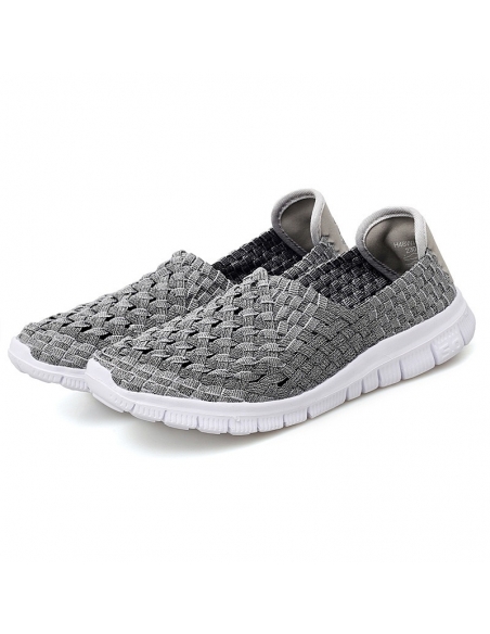 Espadrile elastice gri – Ușoare și comode, mărimi 35-41 model Anca