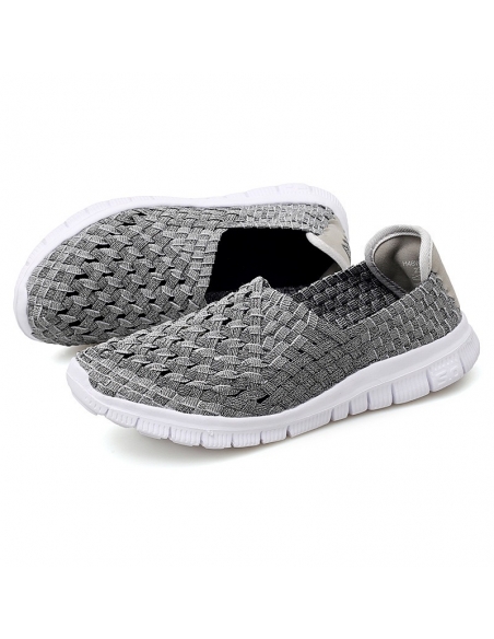 Espadrile elastice gri – Ușoare și comode, mărimi 35-41 model Anca