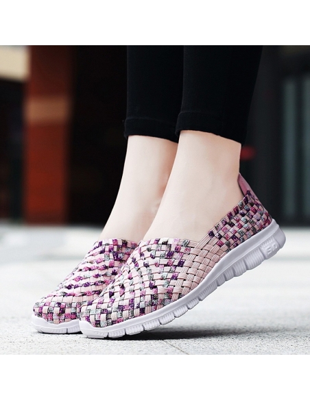 Espadrile dama elastice multicolore – Ușoare și comode, mărimi 35-41 model Adina