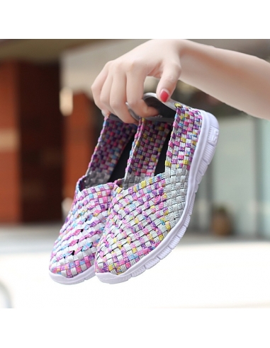 Espadrile dama elastice multicolore – Ușoare și comode, mărimi 35-41 model Adelina