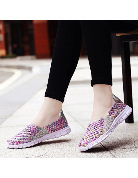 Espadrile dama elastice multicolore – Ușoare și comode, mărimi 35-41 model Adelina