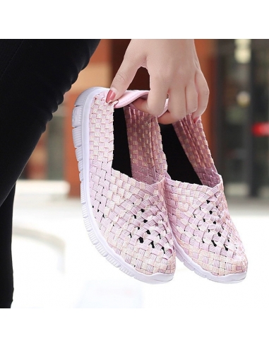 Espadrile dama elastice roz – Ușoare și comode, mărimi 35-41model Rosa