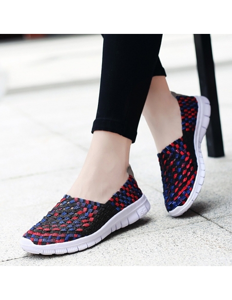 Espadrile dama elastice multicolore – Ușoare și comode, mărimi 35-41model Adela