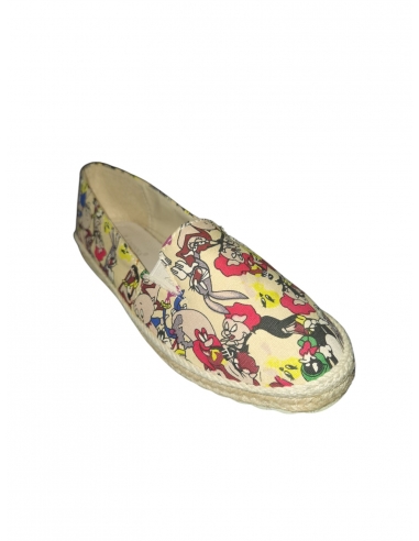 Espadrile damă din material textil cu imprimeu desen animat – casual și confortabil
