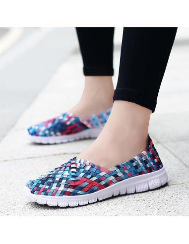 Espadrile dama multicolor elastice ușoare și...