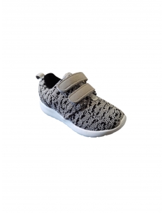 Pantofi sport pentru copii băieți, cu scai, gri-negru marimea 22 2
