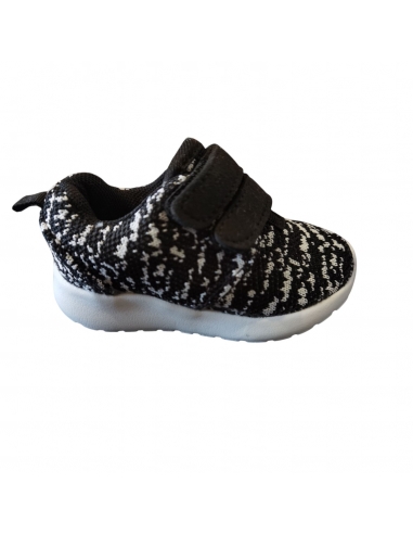 Pantofi sport pentru copii băieți, cu scai, negru-alb