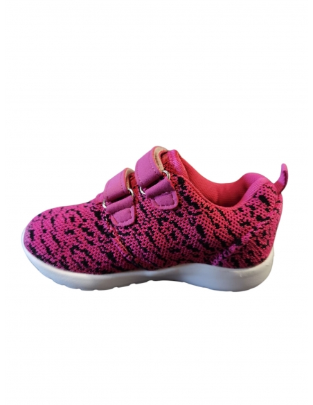 Pantofi sport pentru copii, fete cu scai, siclam-negru marimea 24