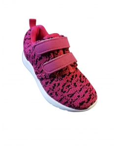 Pantofi sport pentru copii, fete cu scai, siclam-negru marimea 24 2