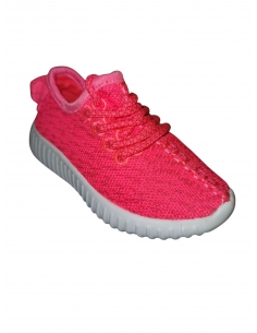 Pantofi sport pentru copii, fete, roz, cu șiret elastic 2