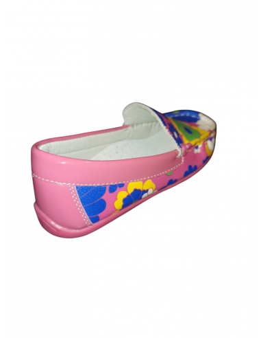 Mocasini fetițe din piele ecologică – Confortabili și veseli, cu imprimeu floral