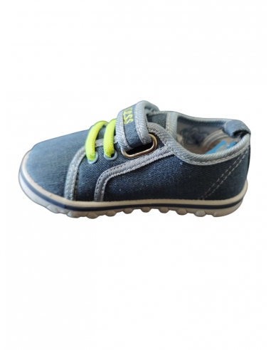 Tenisi pentru Fetițe din Denim cu Broderie Florală și Talpă Decorativă
