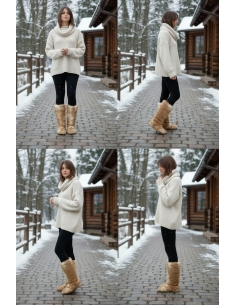Cizme femei din blană naturală beige – căldură, confort și eleganță pentru iarnă 2