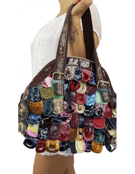 Geanta Piele Multicolor Ana