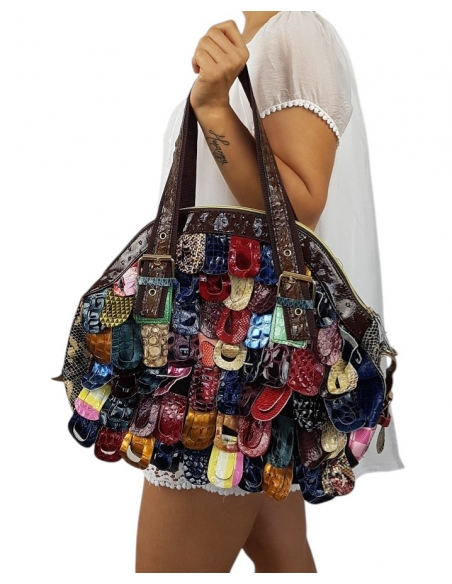 Geanta Piele Multicolor Ana