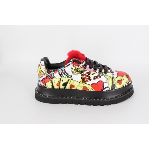 Pantofi dama graffiti red 2