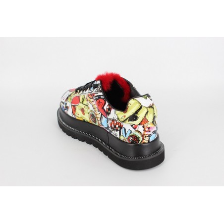 Pantofi dama graffiti red