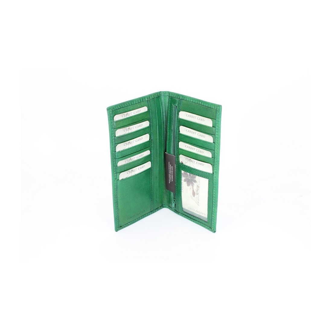 Portofel piele verde V941