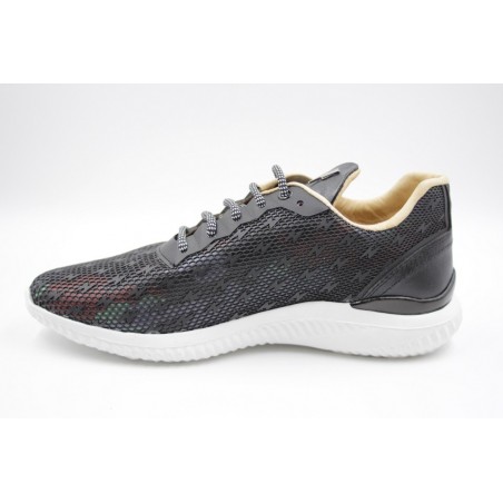 Sneakers barbati negru/multicolor