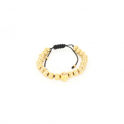 Bratara  gold craniu 2