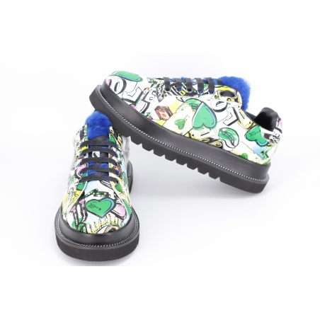 Pantofi graffiti multicolor