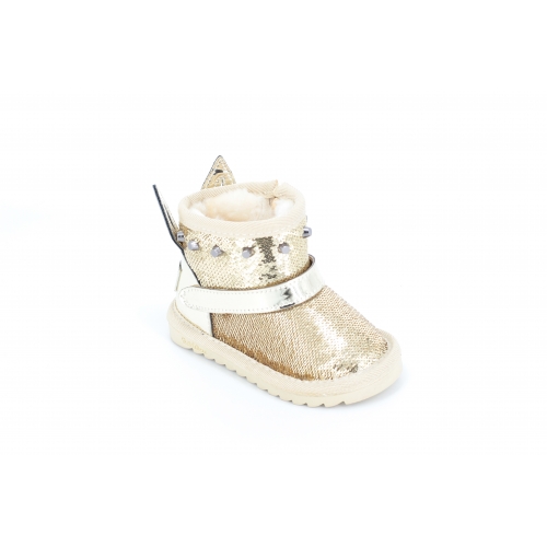 Cizme Copii Tip UGG Paiete Gold 2