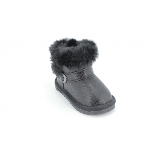 Cizme Copii Tip Ugg Black Fur 2