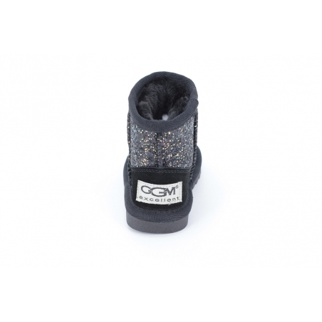 Cizme Copii Tip UGG Black Sparkle