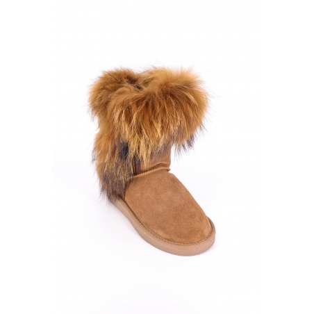 Cizme piele blana naturala tip ugg 2