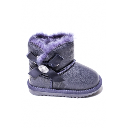 Cizme Fetite Tip Ugg Bleumarin Fundita