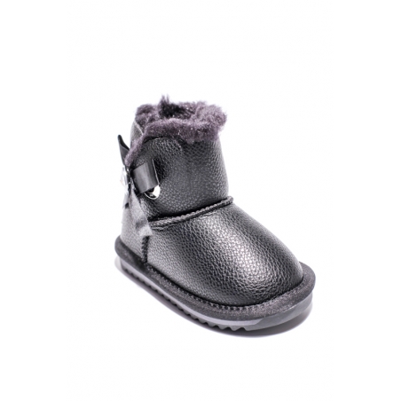 Cizme Fetite Tip Ugg Negru Fundita