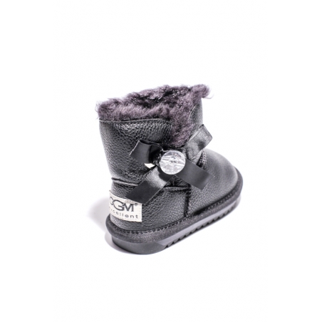 Cizme Fetite Tip Ugg Negru Fundita