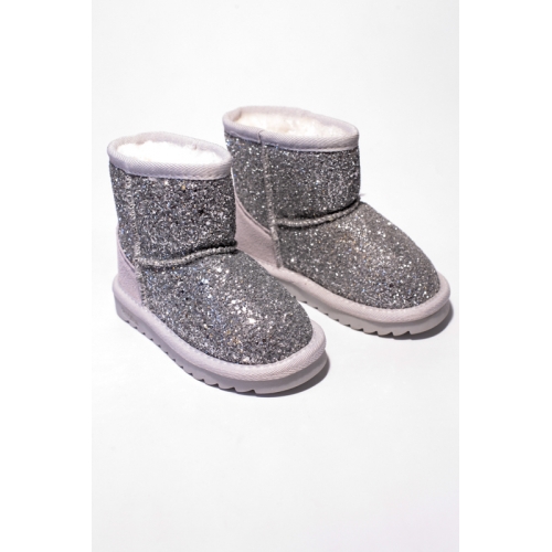 Cizme Copii Tip Ugg Silver Sparkle 2