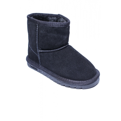 Cizme Baieti Tip Ugg Piele Intoarsa Negru 2