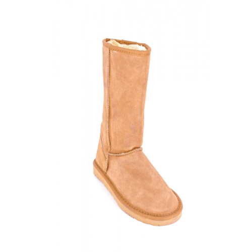 Cizme din piele intoarsa naturala tip ugg bej 2