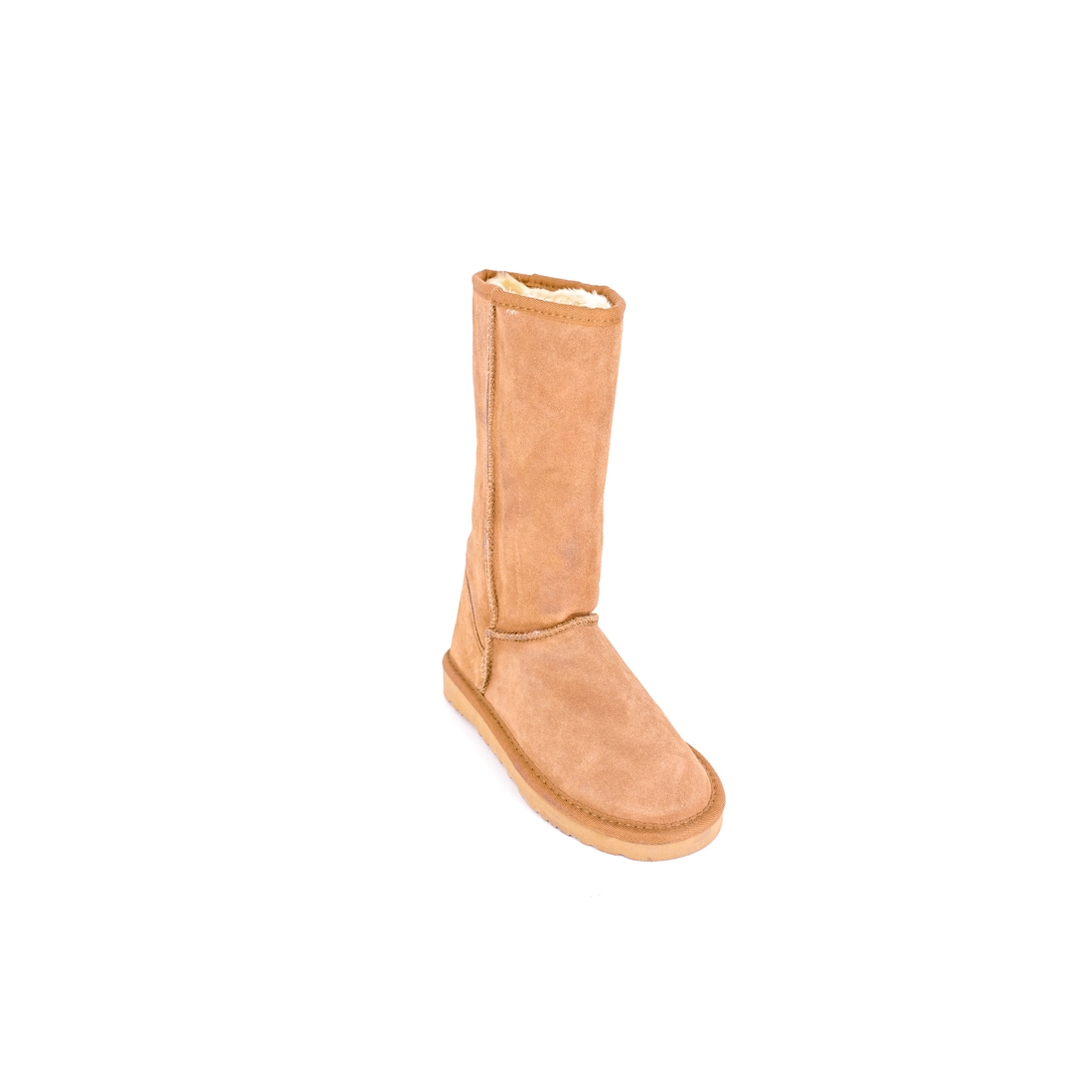 Cizme din piele intoarsa naturala tip ugg bej