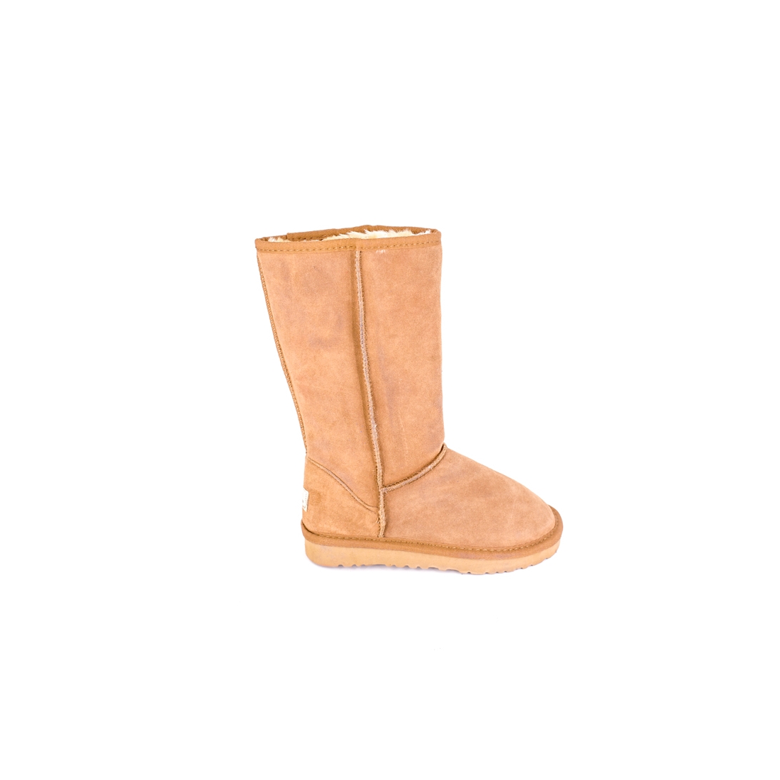 Cizme din piele intoarsa naturala tip ugg bej