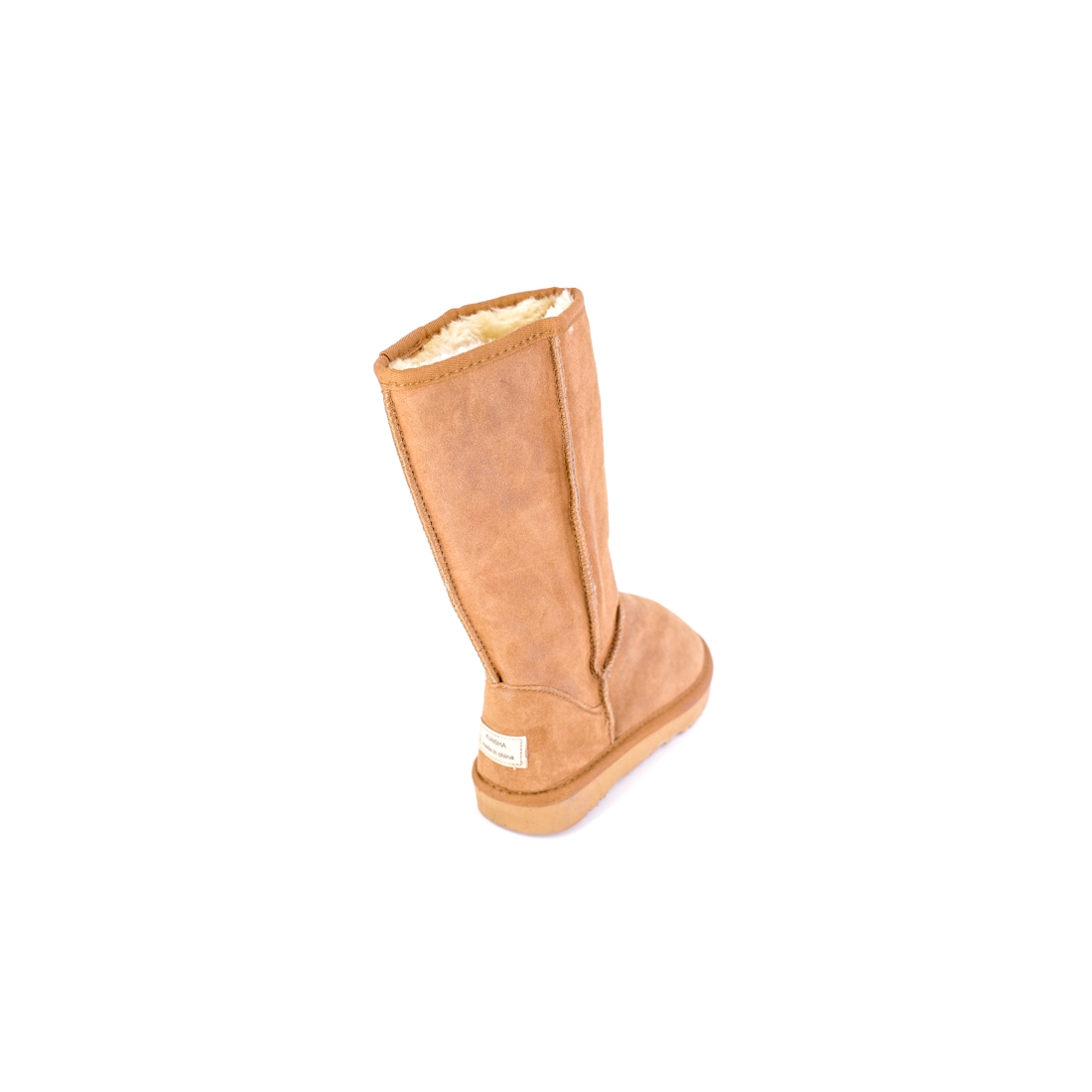 Cizme din piele intoarsa naturala tip ugg bej