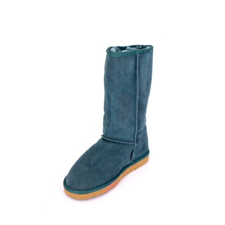 Cizme din piele intoarsa naturala tip ugg verde