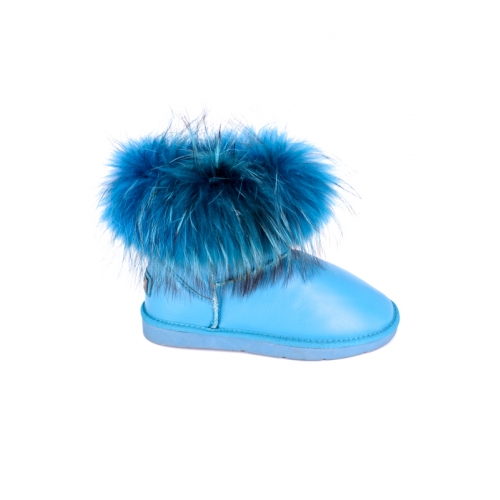 Cizme tip ugg  albastru electric