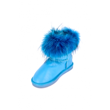 Cizme tip ugg  albastru electric