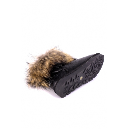 Cizme tip ugg piele naturala negru