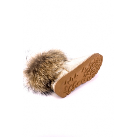 Cizme tip ugg piele naturala gold