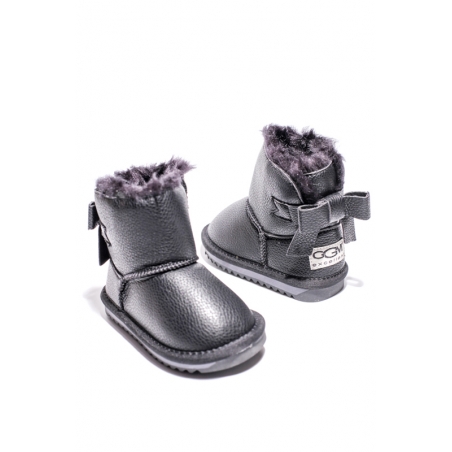 Cizme Copii Tip UGG Dark Black Fundita