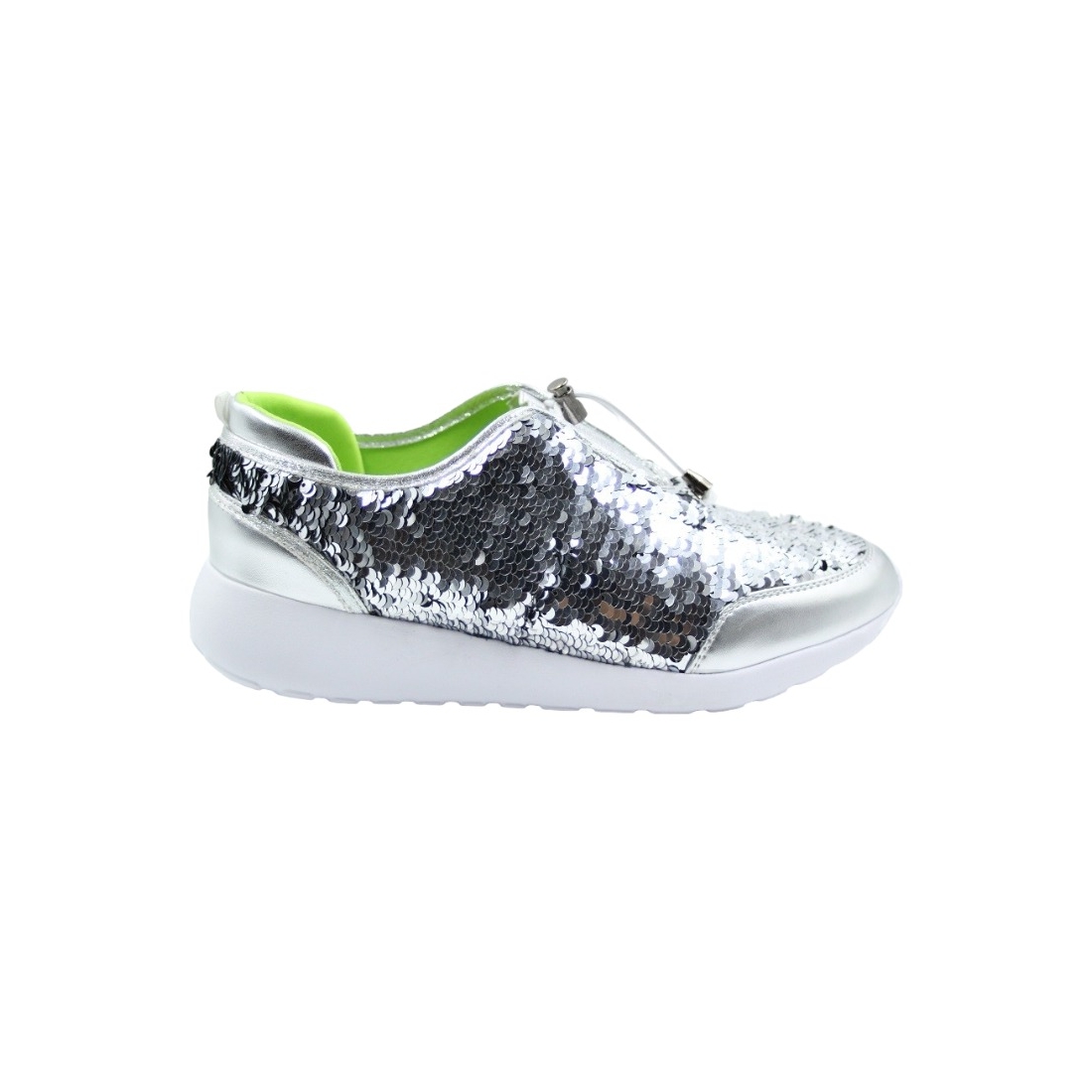 Pantofi sport silver sequins