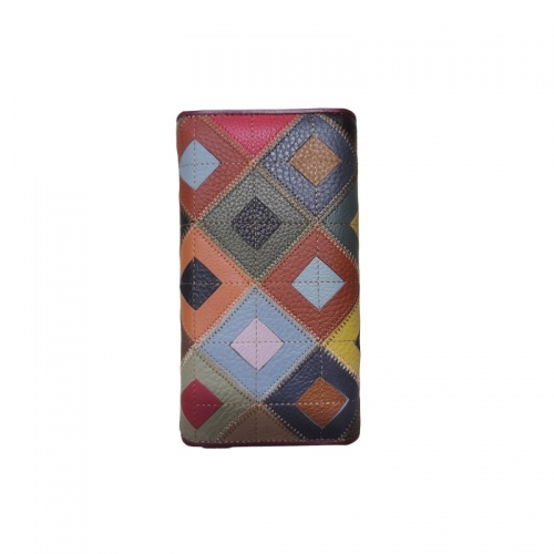 Portofel multicolor din piele naturala 2626 2